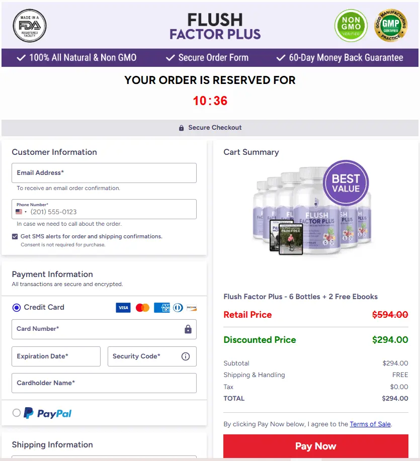 Flush Factor Plus Official Website Secure Order Page